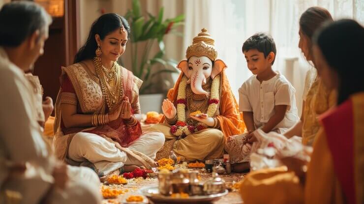Ganesh Ji Ko Laddoo Offering