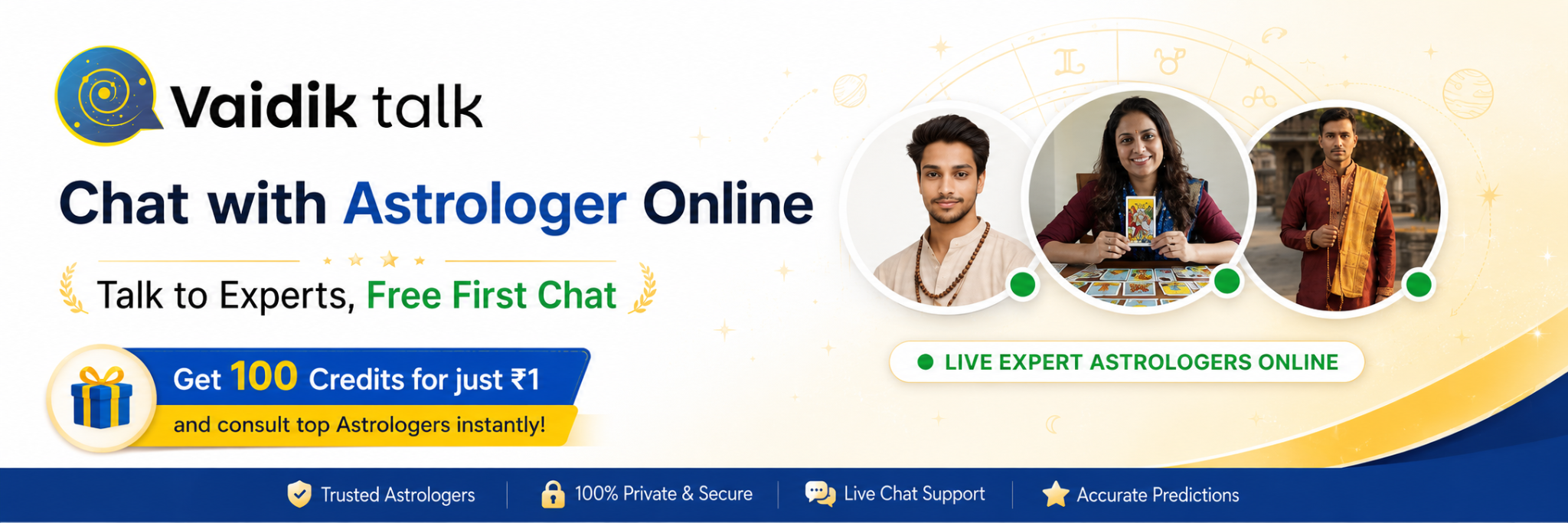 Chat with Astrologer Online - Talk to Experts, Free First Chat
